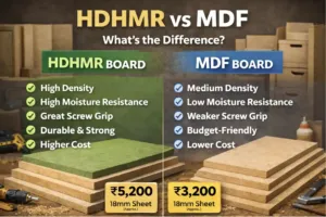 HDHMR vs MDF – Complete Comparison Guide (2026) | Price, Strength, Durability & Best Use
