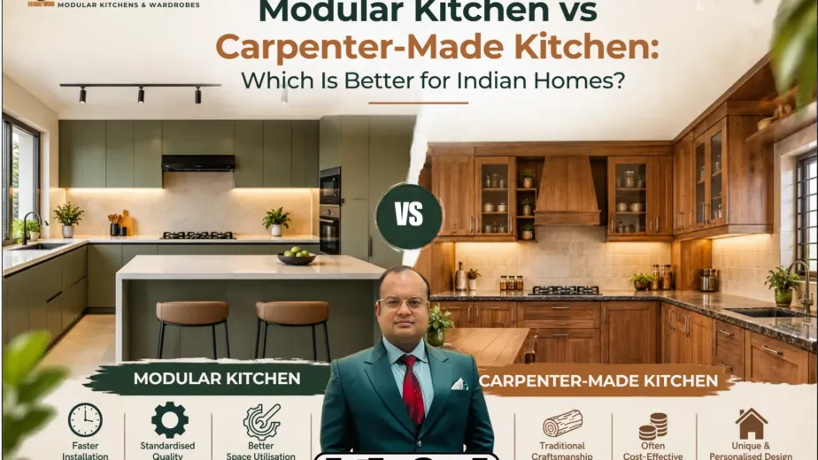 modular kitchen vs carpenter made kitchen